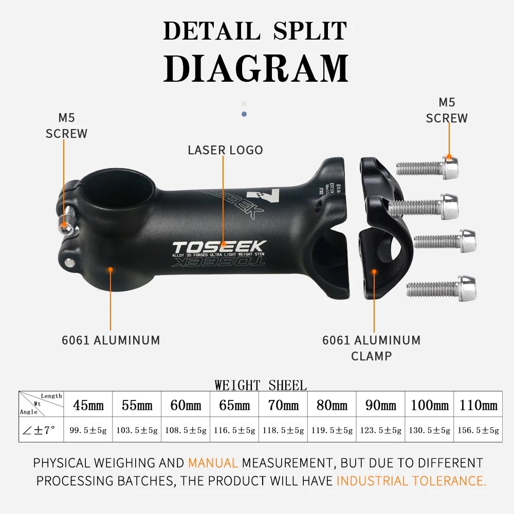 TOSEEK Ultralight Aluminum Bic - Bike Stem Riser 评论和价格