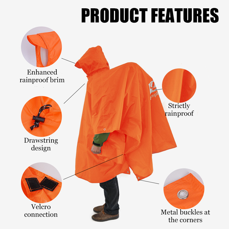 3-in-1 Lightweight Rain Poncho - Cycling Gear Backpack 评论和价格