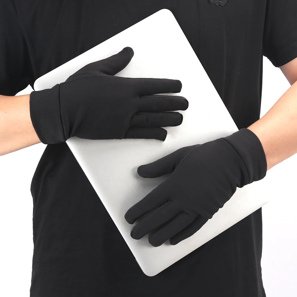 1pair Men Black Thin Thermal G - Cycling Gloves 评论和价格