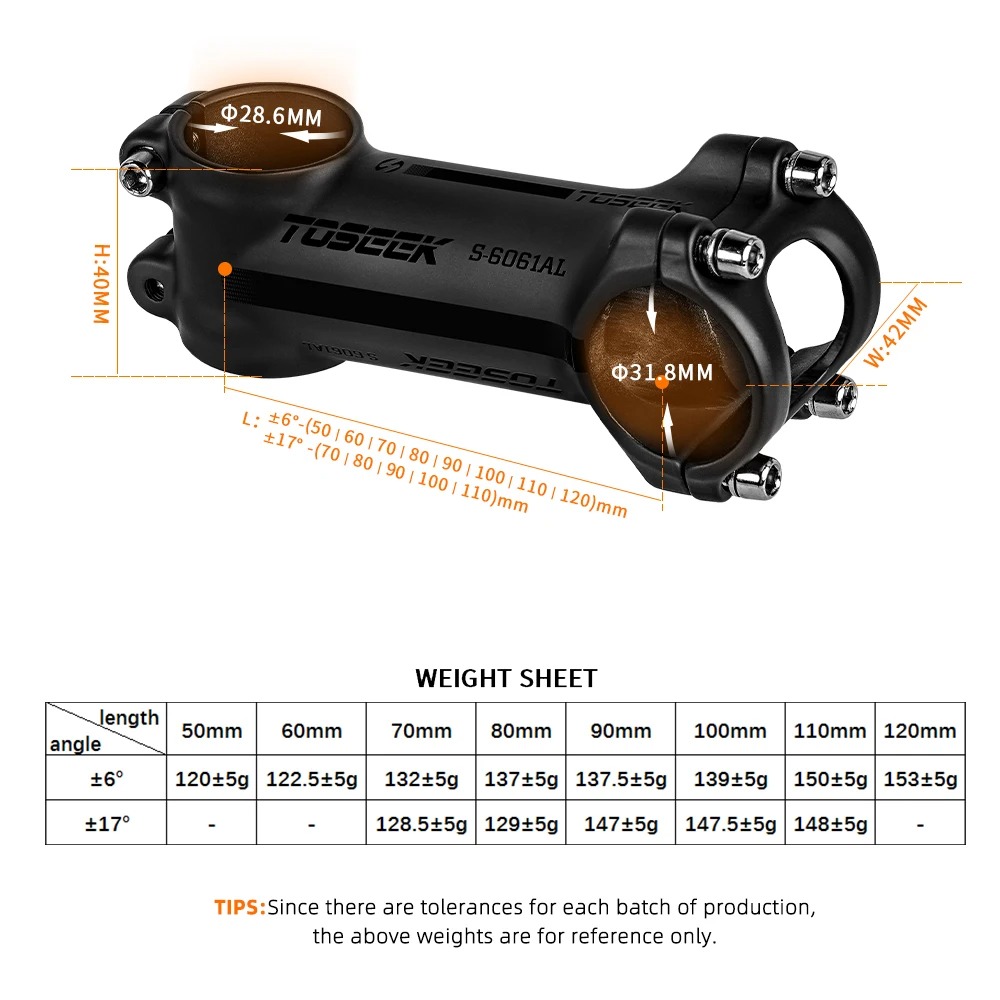 Toseek Lightweight Bike Power  - Bike Stem Riser 评论和价格
