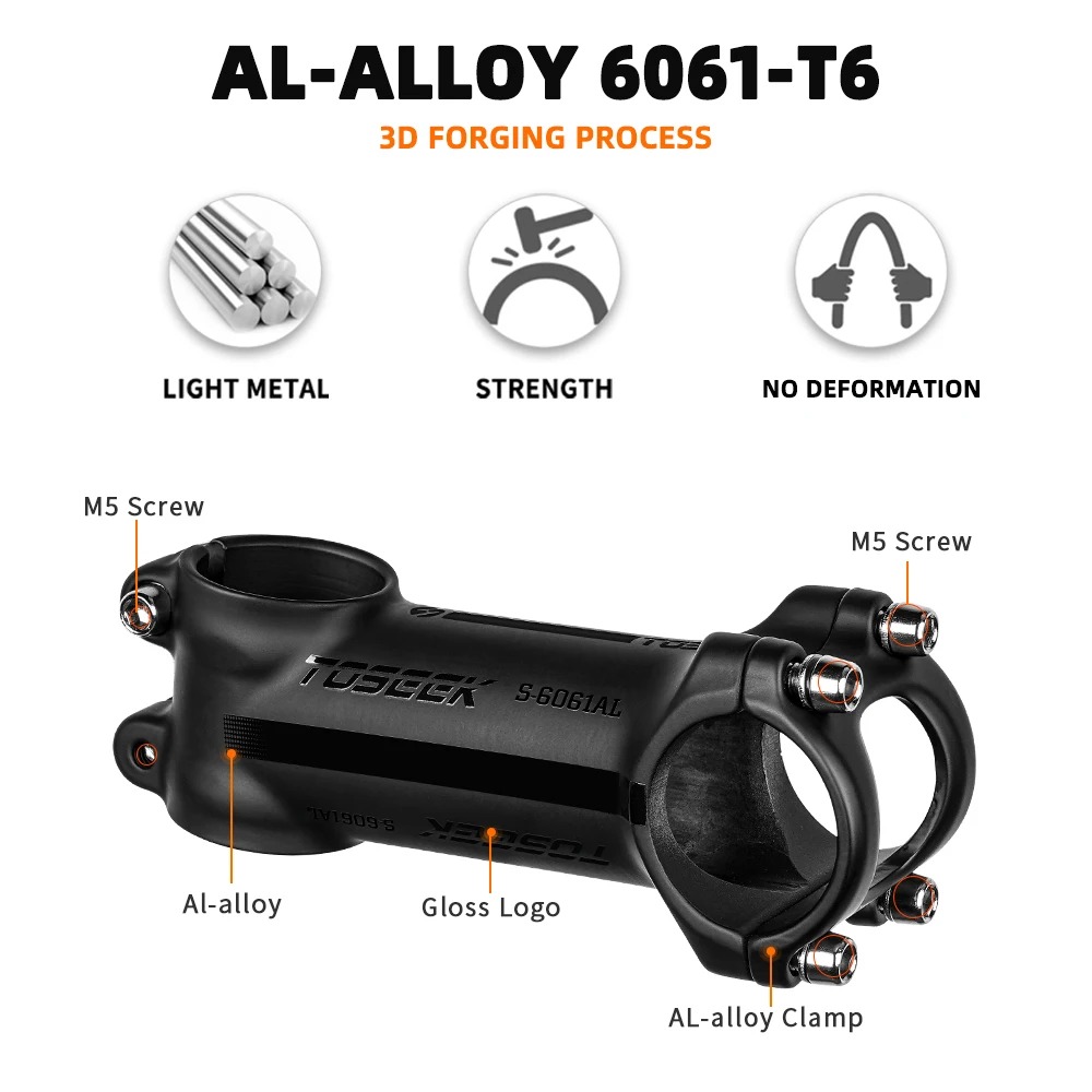 Toseek Lightweight Bike Power  - Bike Stem Riser 评论和价格