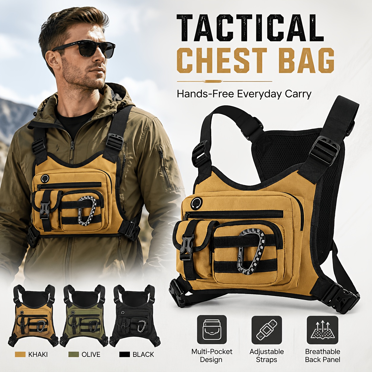 Tactical Chest Vest Pack Multi - Cycling Gear Vest 评论和价格