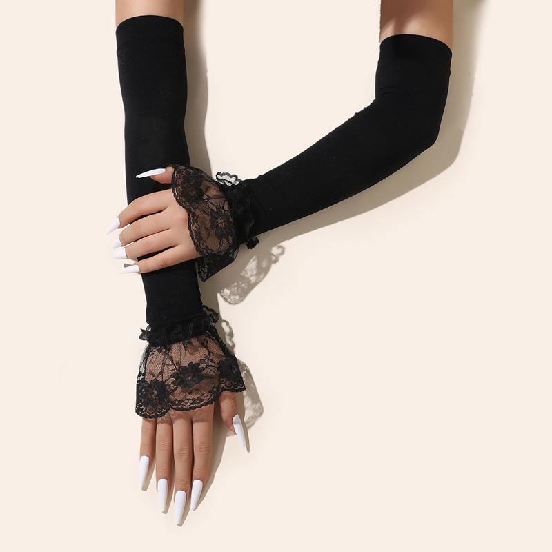 Fashion Long Lace Arm Sleeves  - Cycling Gloves 评论和价格